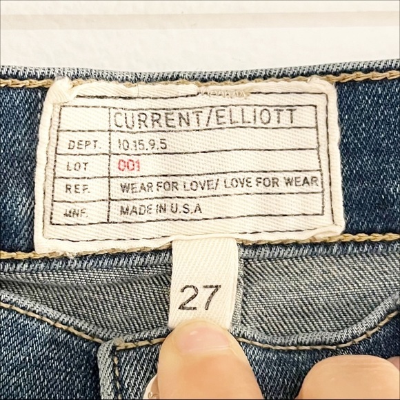 Current Elliott High Rise Stripe Jeans Size 27 - Picture 5 of 9